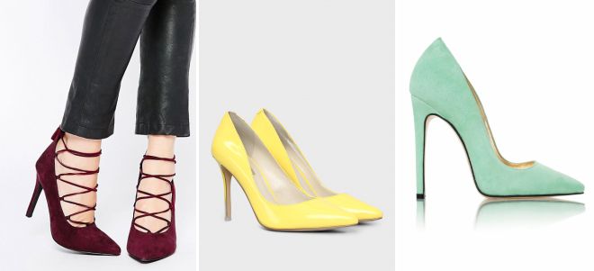  классические туфли на высоком каблуке