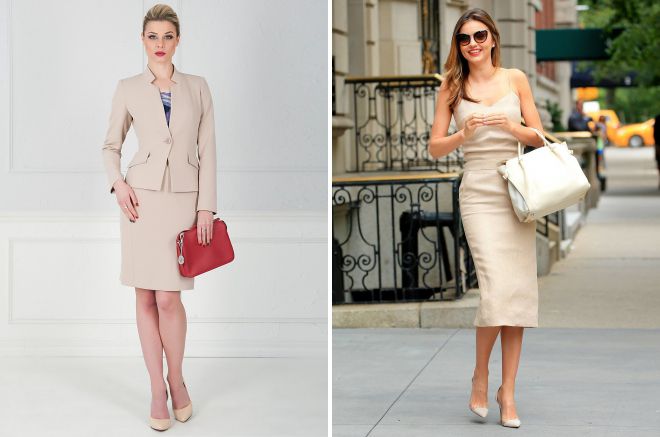 с чем носить бежевые лодочки на шпильке