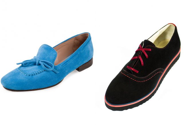 красивые замшевые туфли