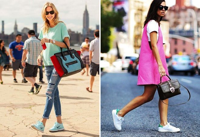 с чем носить кроссовки летом