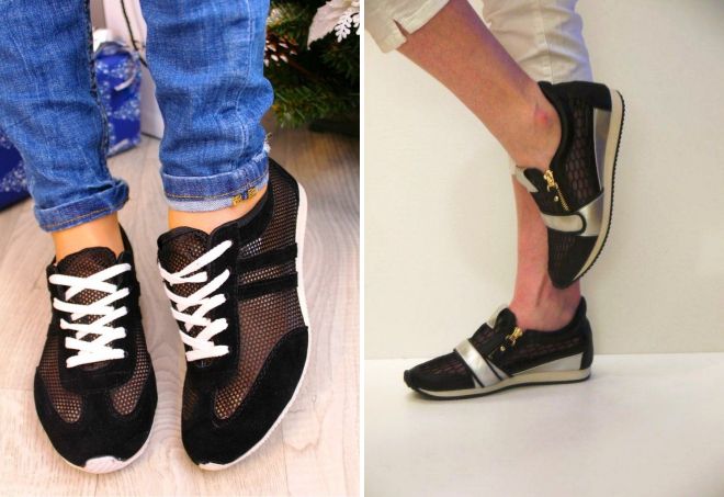 летние кроссовки с сеткой