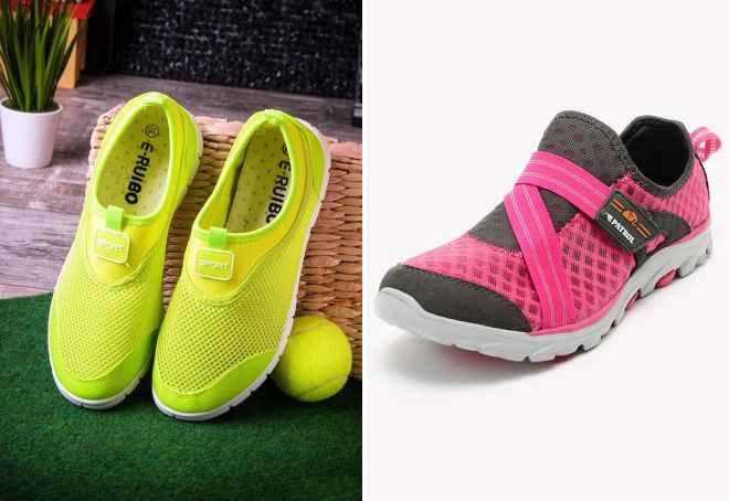 женские летние кроссовки без шнурков