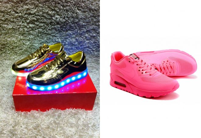 летние светящиеся кроссовки