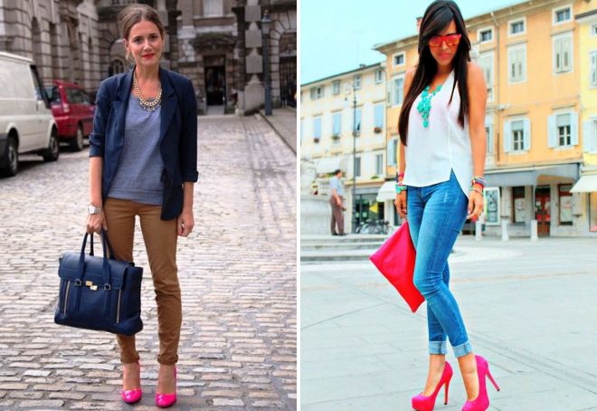 женские розовые туфли