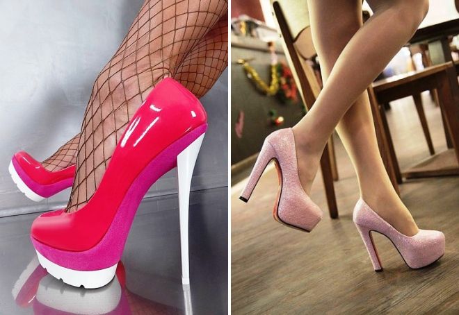 модные розовые туфли