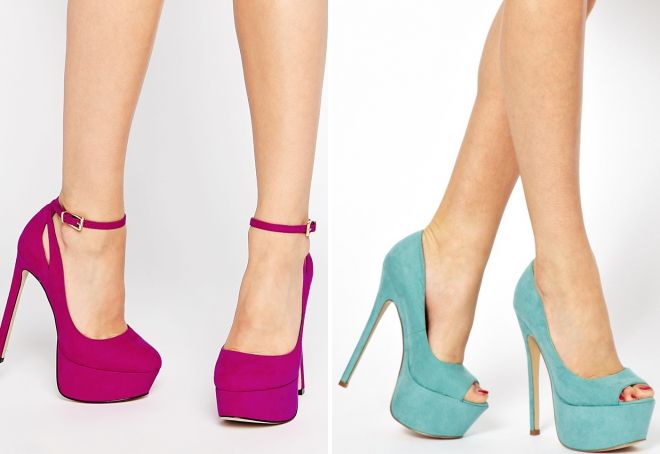  замшевые туфли на платформе