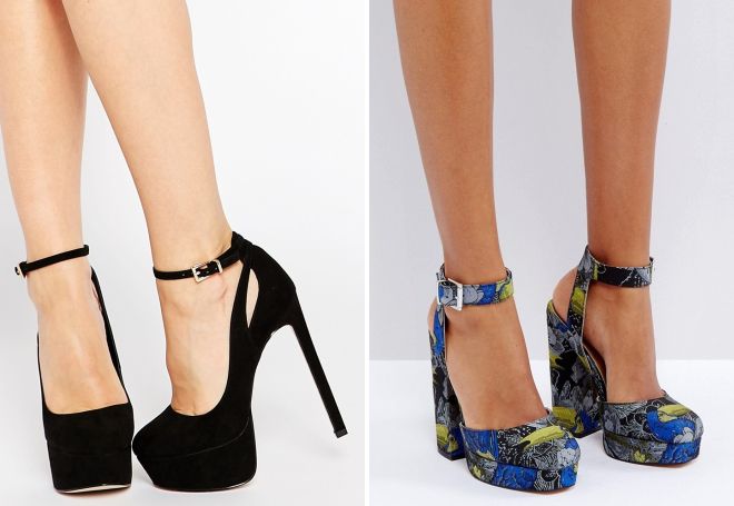  черные замшевые туфли на платформе