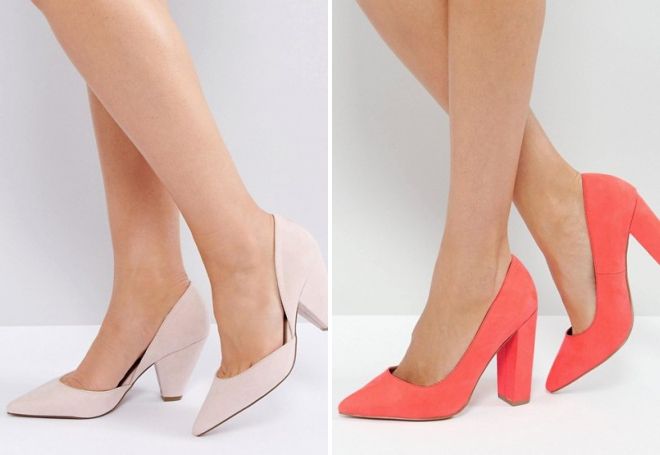 женские замшевые туфли на каблуке