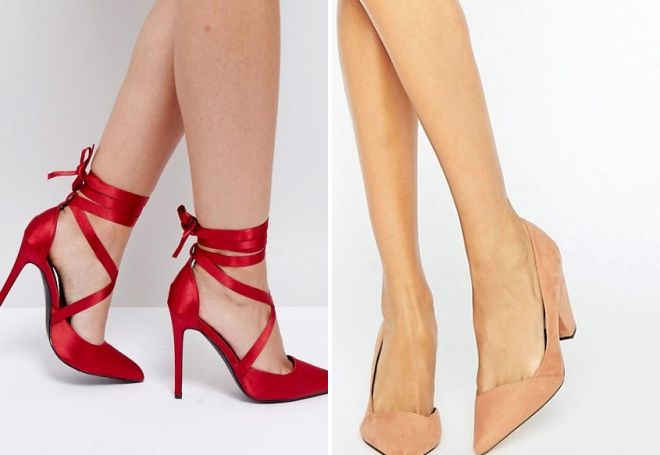 красные замшевые туфли