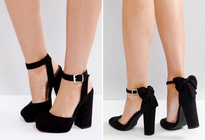 замшевые туфли с ремешком