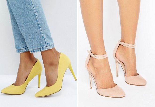 замшевые туфли на каблуке