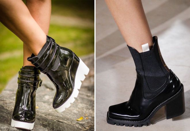 ботинки осень 2017 на тракторной подошве ботинки осень 2017 на тракторной подошве