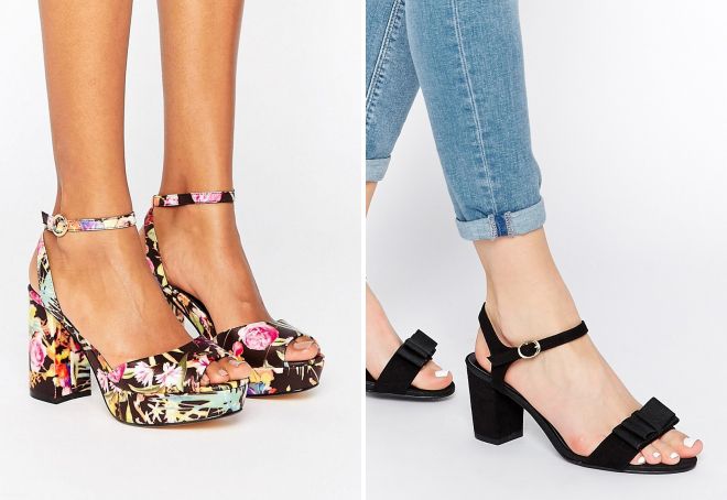 босоножки на среднем каблуке 2017