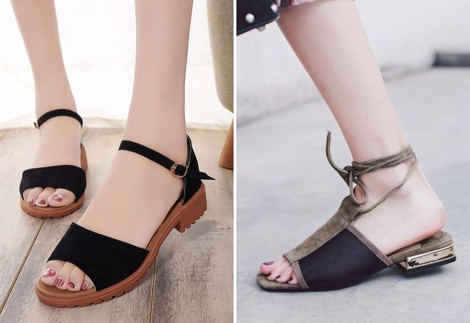 босоножки на низком каблуке 2017