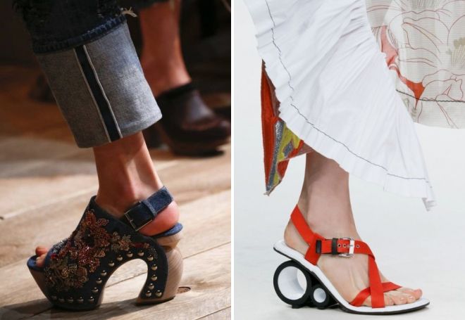 модные бооножки на толстом каблуке 2017