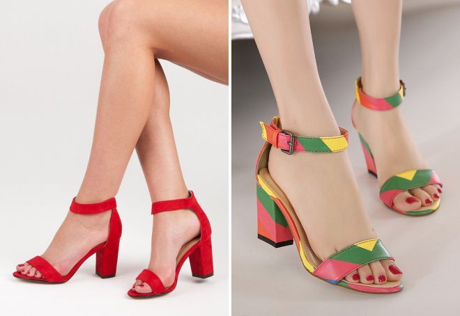 босоножки на квадратном каблуке 2017