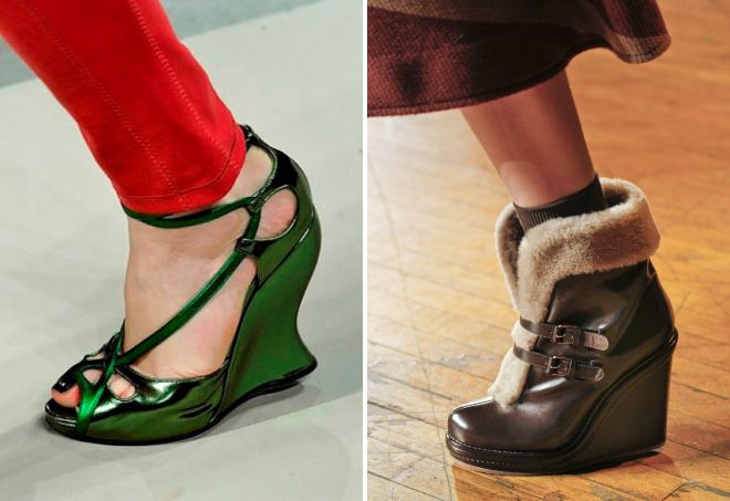 осенняя обувь на танкетке 2017