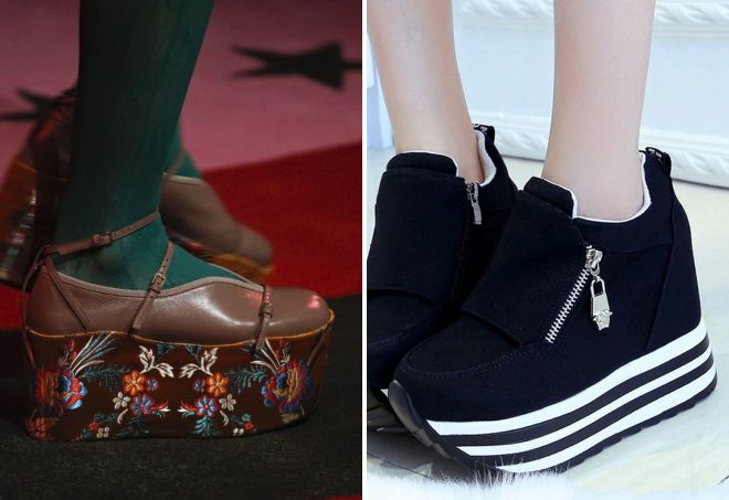 обувь на платформе осень 2017