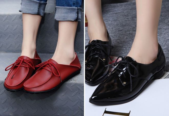 обувь на плоской подошве осень 2017