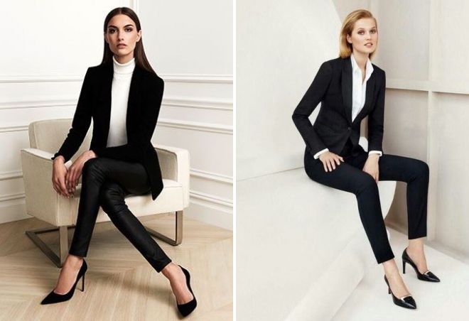 с чем носить черные туфли лодочки