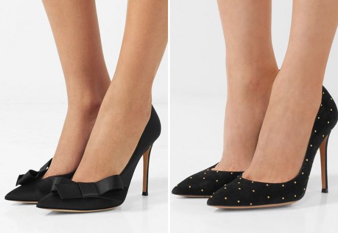 черные туфли лодочки на каблуке