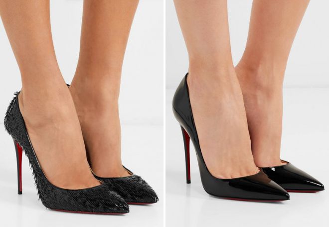 черные туфли лодочки на шпильке