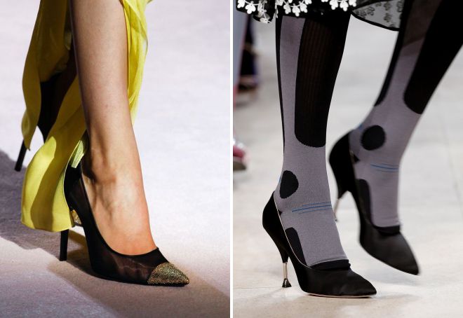 женские черные туфли лодочки