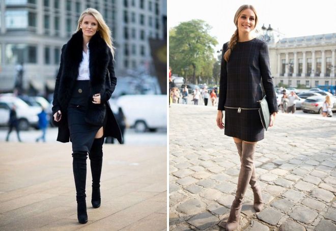 замшевые длинные ботфорты