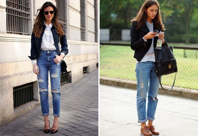 коричневые туфли с джинсами