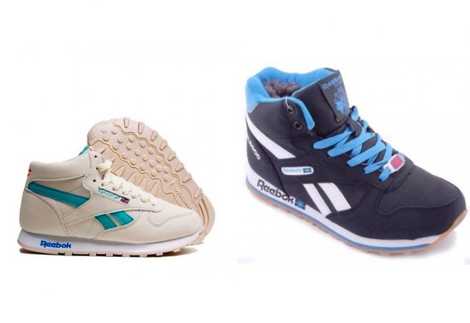 женские зимние кроссовки рибок с мехом