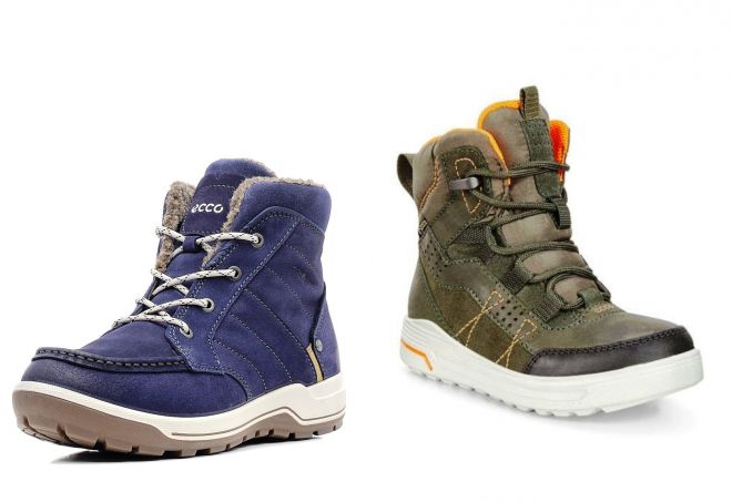 женские зимние кроссовки экко с мехом