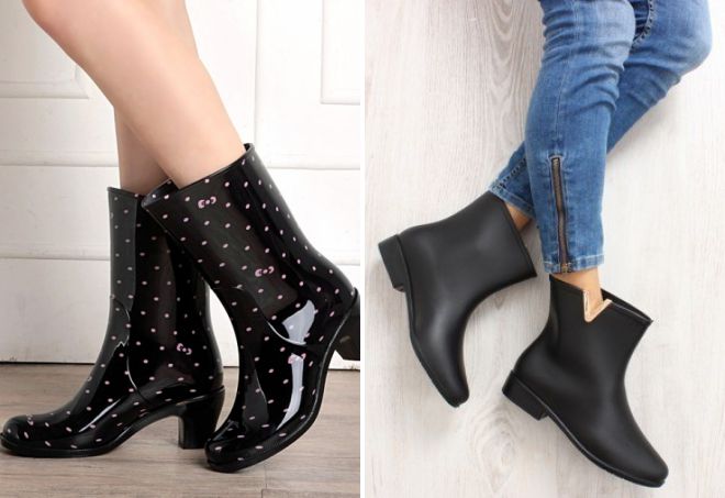 резиновые короткие сапоги