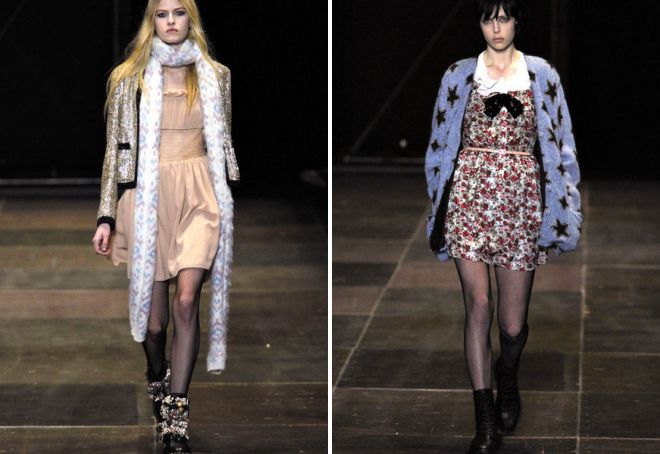 короткие сапоги с платьем