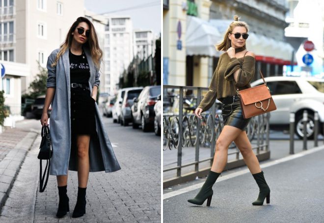 короткие сапоги чулки