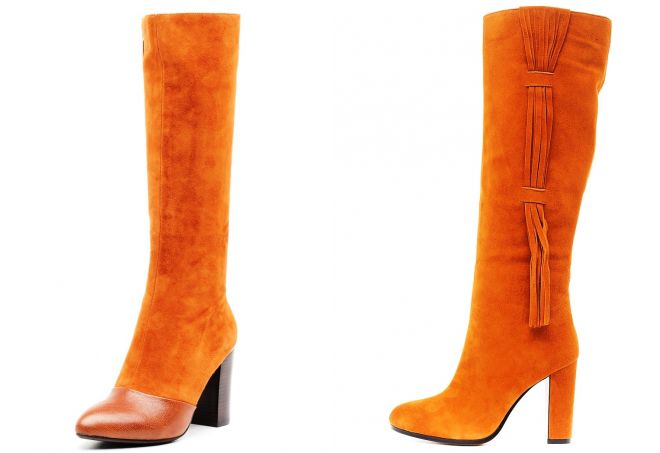 стильные рыжие сапоги стильные рыжие сапоги