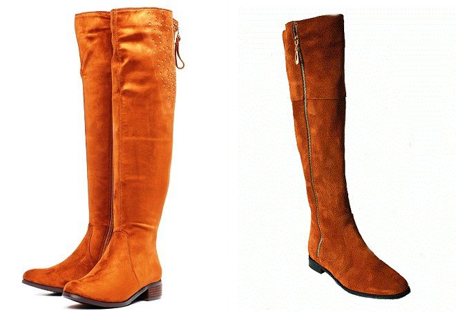 рыжие сапоги ботфорты рыжие сапоги ботфорты