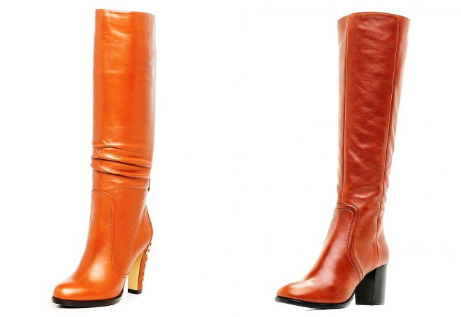 кожаные рыжие сапоги кожаные рыжие сапоги
