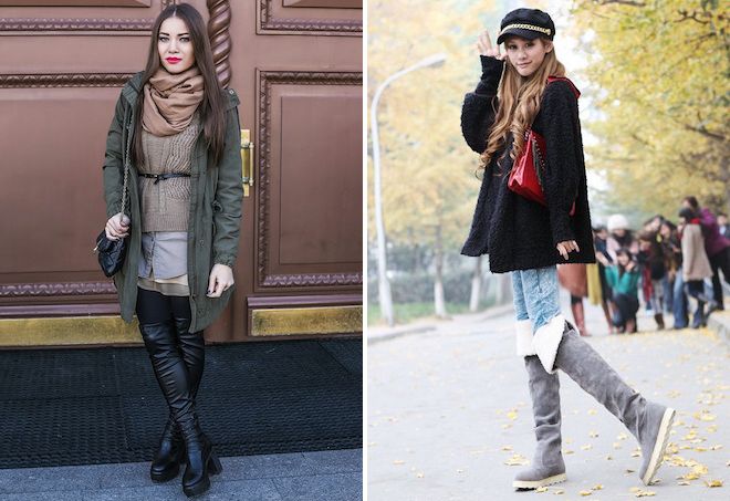 с чем носить сапоги на тракторной подошве