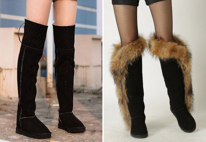 зимние угги ботфорты
