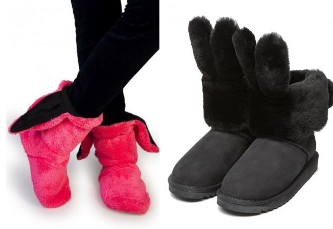 зимние угги с ушками