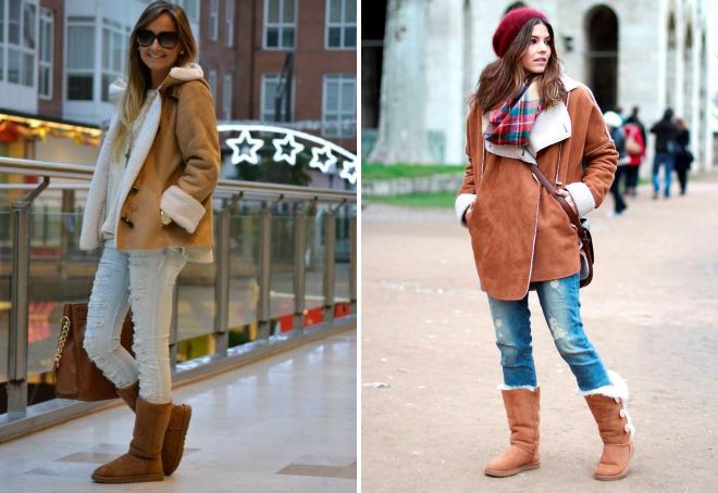 стильные образы с зимними угги