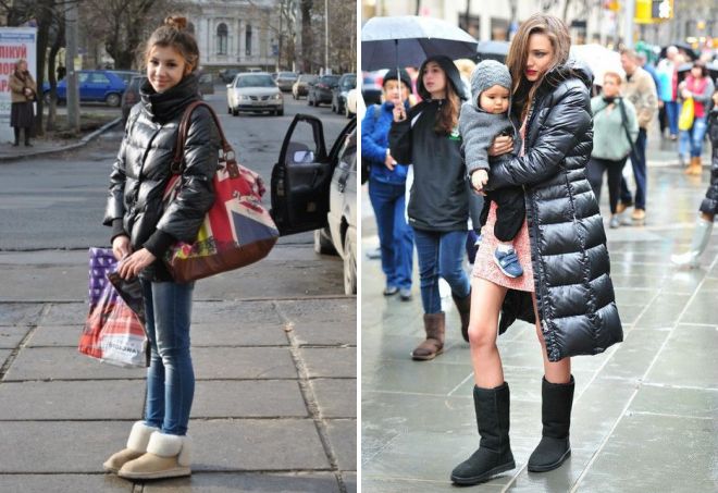 зимние угги с пуховиком