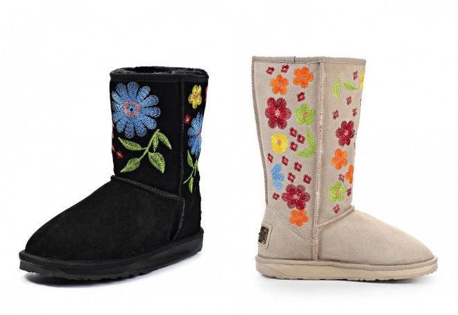 женские зимние натуральные угги