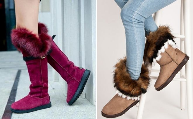 зимние угги с мехом
