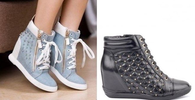 женские сникерсы на танкетке