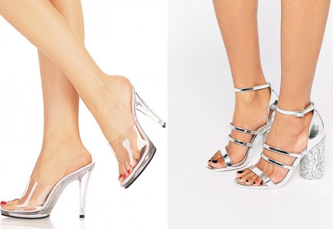 летние босоножки на каблуке