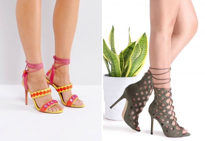 красивые босоножки на каблуке