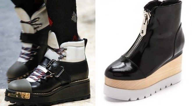 ботинки на тракторной платформе