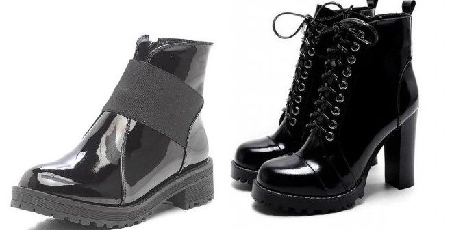 лакированные ботинки на тракторной подошве 2017 год