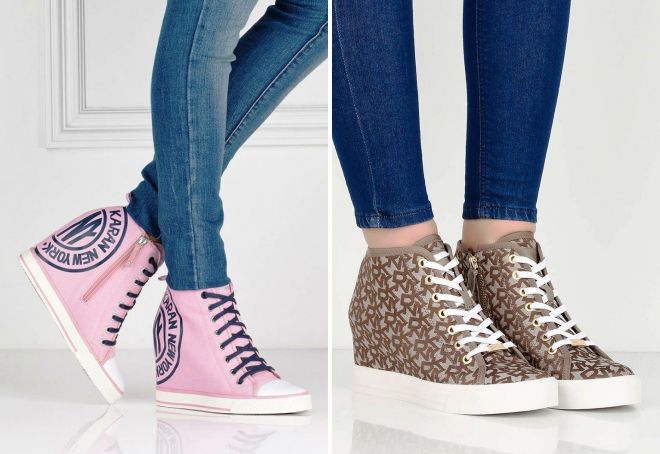 летние кеды на танкетке